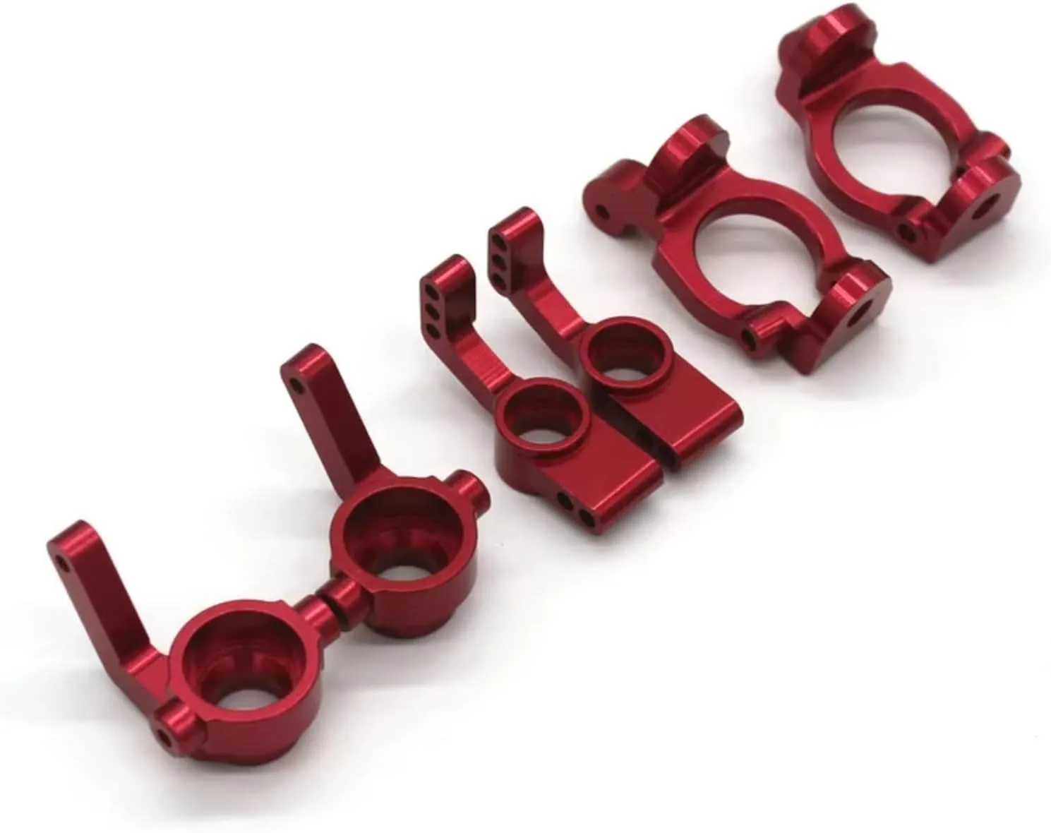 for ZD for Racing DBX-10 10427S 9106S 1:10 RC Remote Control Car Metal Upgrade Parts Steering Cup C for Seat Rear Wheel for Seat 3 Piece Set RC Car DIY Parts(Red)