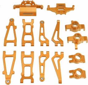 for Mjx for Hyper GO 20208 for Jjrc C8811 1/20 Metal Steering Cup Set Remote Control Car Parts Upgrade Parts Replacement Use RC Car DIY Parts(Yellow)