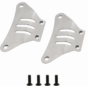 for Tamiya for TT02 1/10 Stainless Steel for Chassis Front Rear Protection Anti-Skid Plate RC Car Accessories Replacement Upgrade RC Car DIY Parts(A)