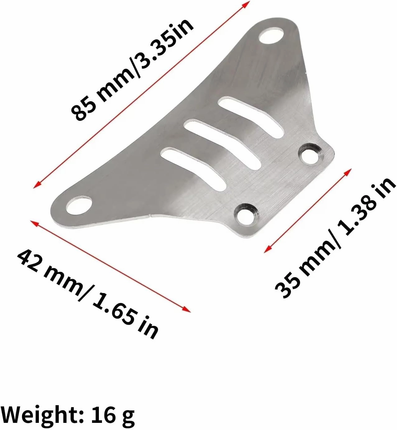 for Tamiya for TT02 1/10 Stainless Steel for Chassis Front Rear Protection Anti-Skid Plate RC Car Accessories Replacement Upgrade RC Car DIY Parts(A)