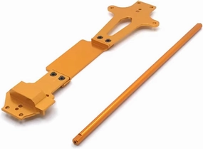 for WLtoys 144001 144002 Metal Upgrade Second Floor Plate & Central Drive Shaft RC Car Tracked Car Upgrade Parts Replacement Use RC Car DIY Parts(Yellow)