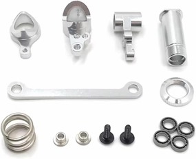 for Wltoys 144010 144001 124016 124017 124018 124019 Metal Upgrade 4 * 7 * 2 Bearing Steering AssemblyRC Car Reemplazo Piezas Actualización RC Car DIY Parts(White)
