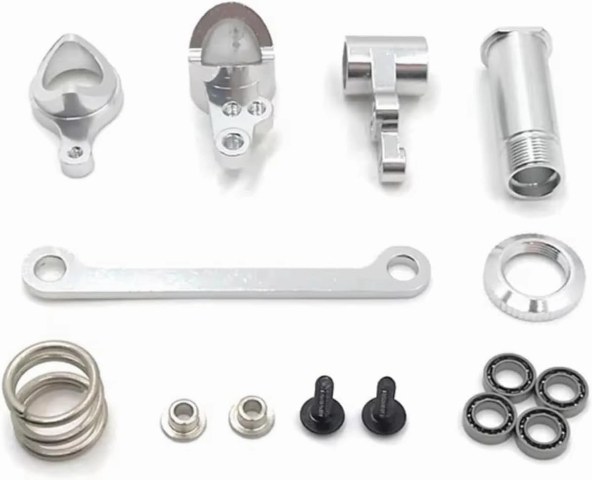 for Wltoys 144010 144001 124016 124017 124018 124019 Metal Upgrade 4 * 7 * 2 Bearing Steering AssemblyRC Car Reemplazo Piezas Actualización RC Car DIY Parts(White)
