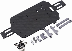 for WLtoys 184011 A949 A959 A969 A979 K929 A959-B A979-B 1/18 Carbon Fiber for Chassis Kit RC Car Upgrade Parts Accessories RC Car DIY Parts(Gray)