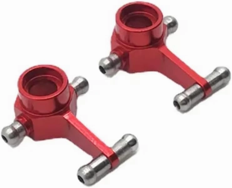 for Wltoys 284131 K969 K979 K989 K999 P929 P939 1/28 2Pcs Metal Front Steering Cup RC Car Upgrade Parts and Accessories Upgrade and Replacement RC Car DIY Parts(Red)