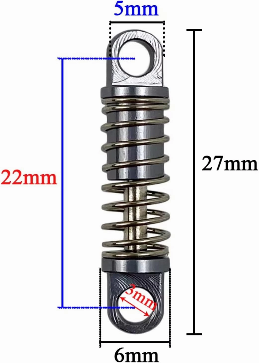 for WLtoys 284131 K969 K979 K989 K999 P929 P939 1/28 Metal Upgrade Shock Absorber RC Car Parts Upgrades and Replacements Multiple Colors Available RC Car DIY Parts(Gray)