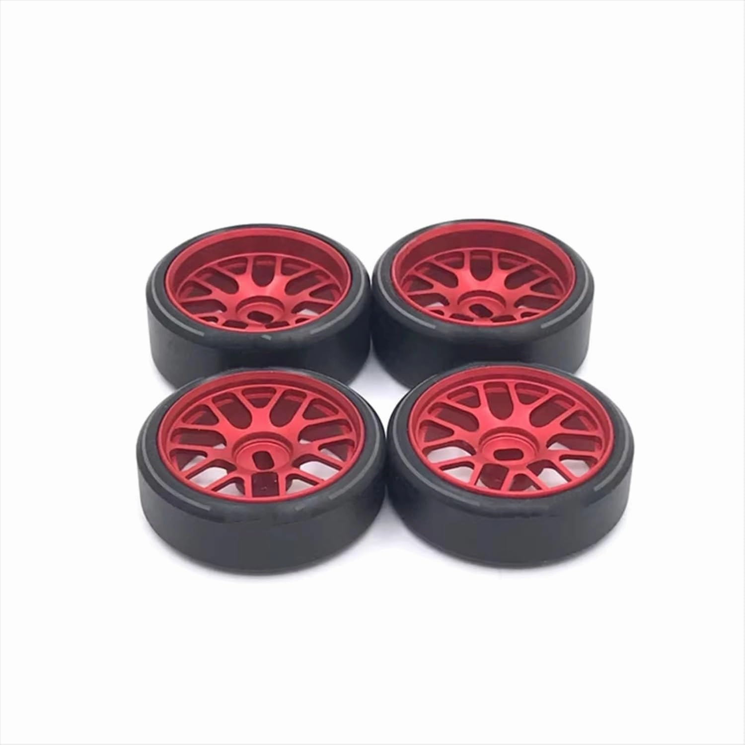 for WlToys K969 K979 K989 K999 P929 P939 284131 Iw04m Iw02 Rm02 Rm03 for Dgawd for MINI-Q for KYOSHO 1/28 27mm Drift Wheels RC Car Parts RC Car DIY Parts(Red)