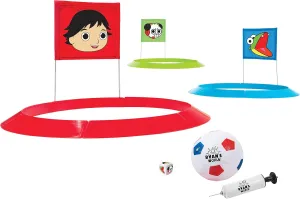 Franklin Sports Ryan's World Kids Soccer Golf Set with 1 Soccer Ball & 3 Targets with Flags - 20" Targets