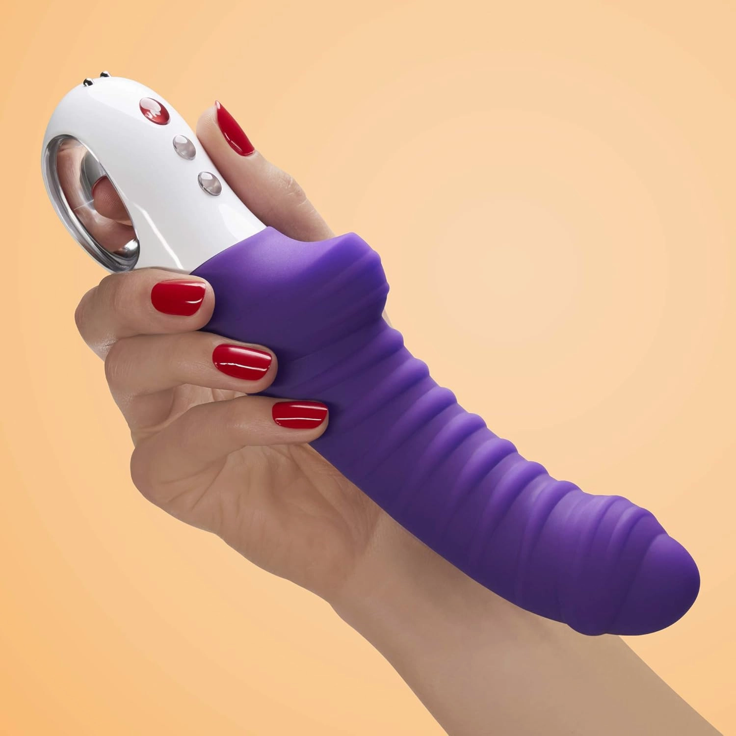 FUN FACTORY Adult Toys | G5 Series Silicone Dildo Rechargeable Vibrator | Luxury Sex Toys for Women and Sex Toys for Men (Tiger Violet)