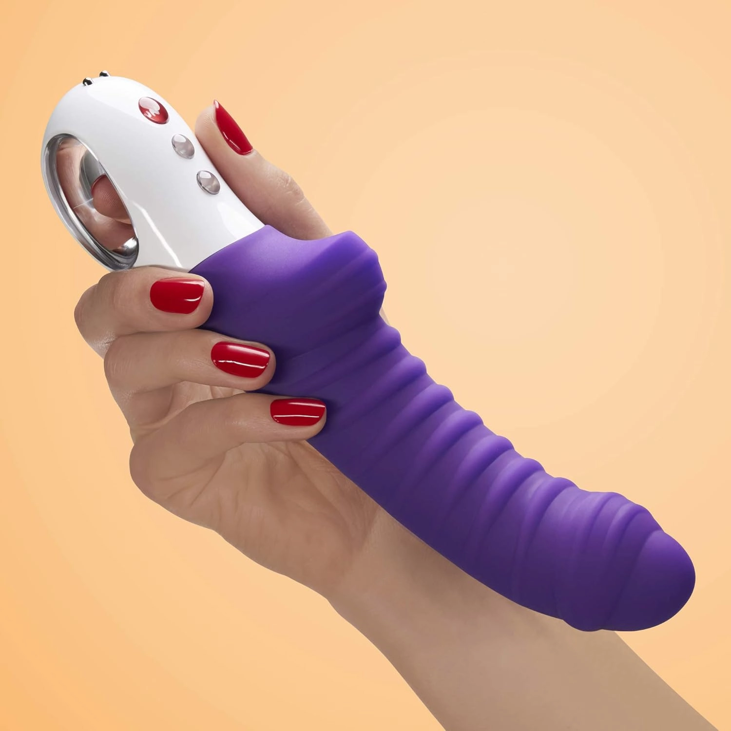 FUN FACTORY Adult Toys | G5 Series Silicone Dildo Rechargeable Vibrator | Luxury Sex Toys for Women and Sex Toys for Men (Tiger Violet)