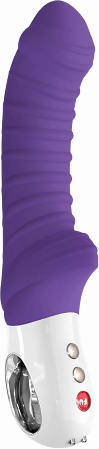 FUN FACTORY Adult Toys | G5 Series Silicone Dildo Rechargeable Vibrator | Luxury Sex Toys for Women and Sex Toys for Men (Tiger Violet)