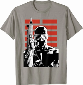 G.I. Joe Snake Eyes Retro Red Stripe Portrait T-Shirt