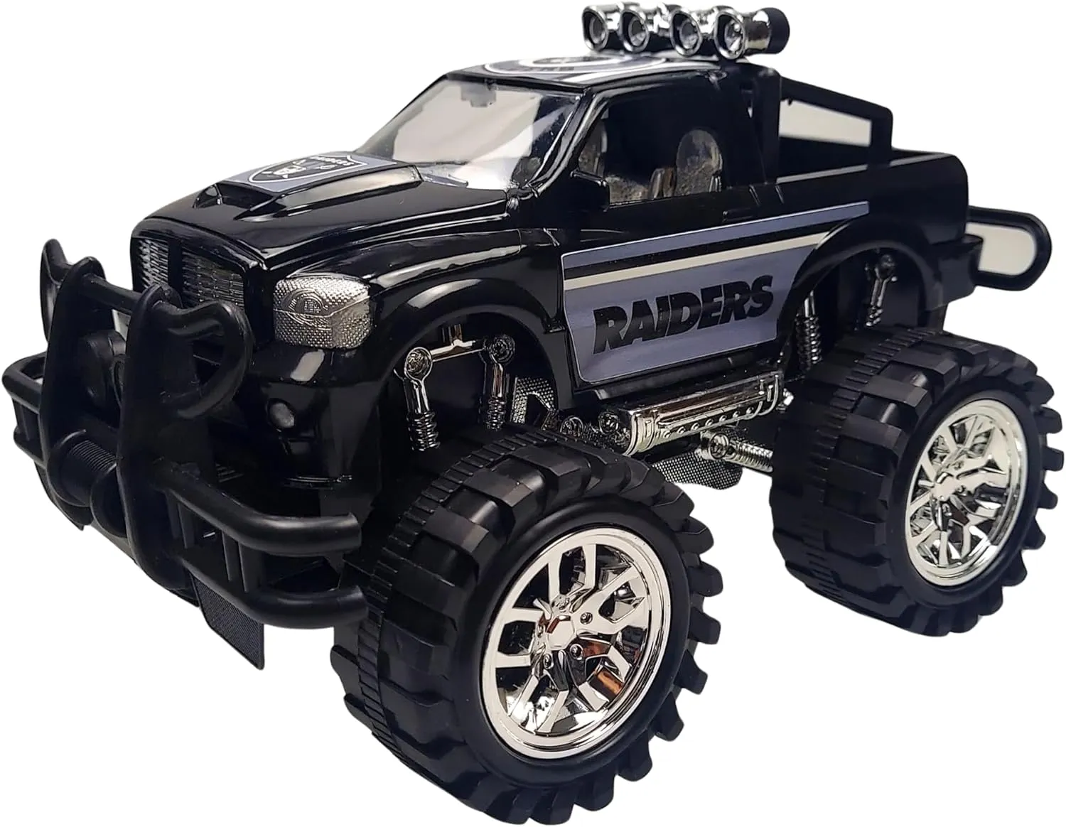 Game Day Outfitters Las Vegas Raiders Monster Truck Push and Go, Friction Powered | Officially Licensed Logo Toy Truck 1:18 Scale Truck | for NFL Fans, Boys, Kids