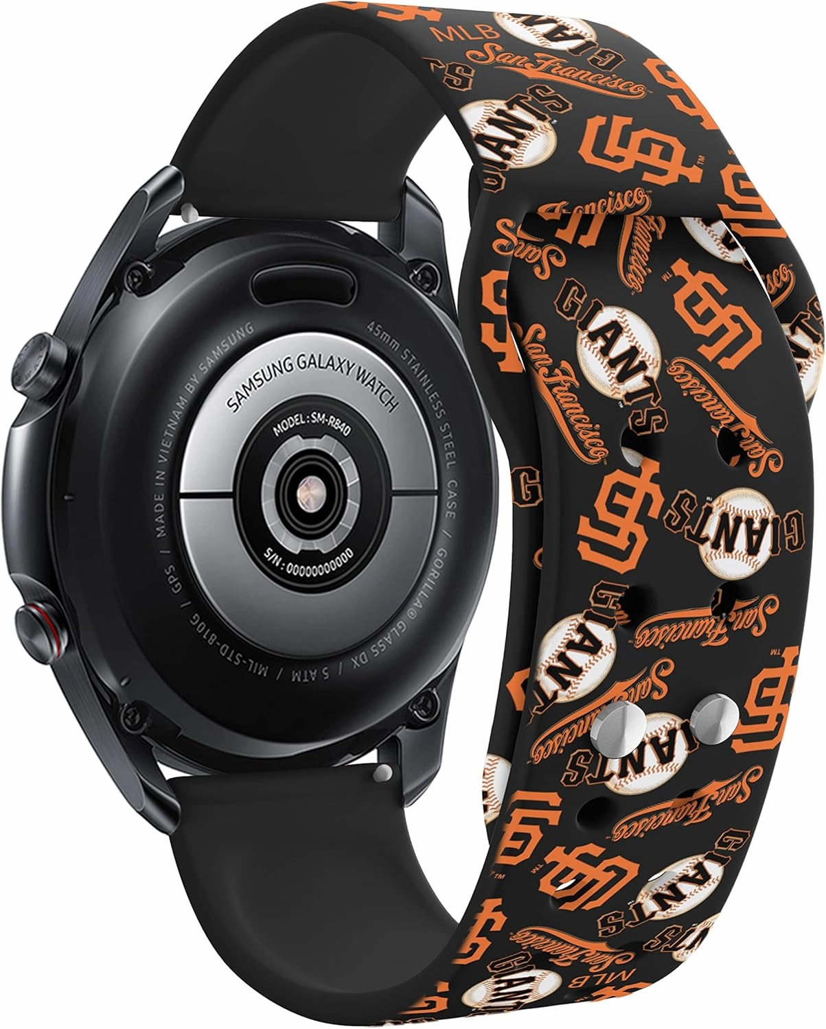 Game Time San Francisco Giants Quick Change HD Watch Band Compatible with Samsung and More