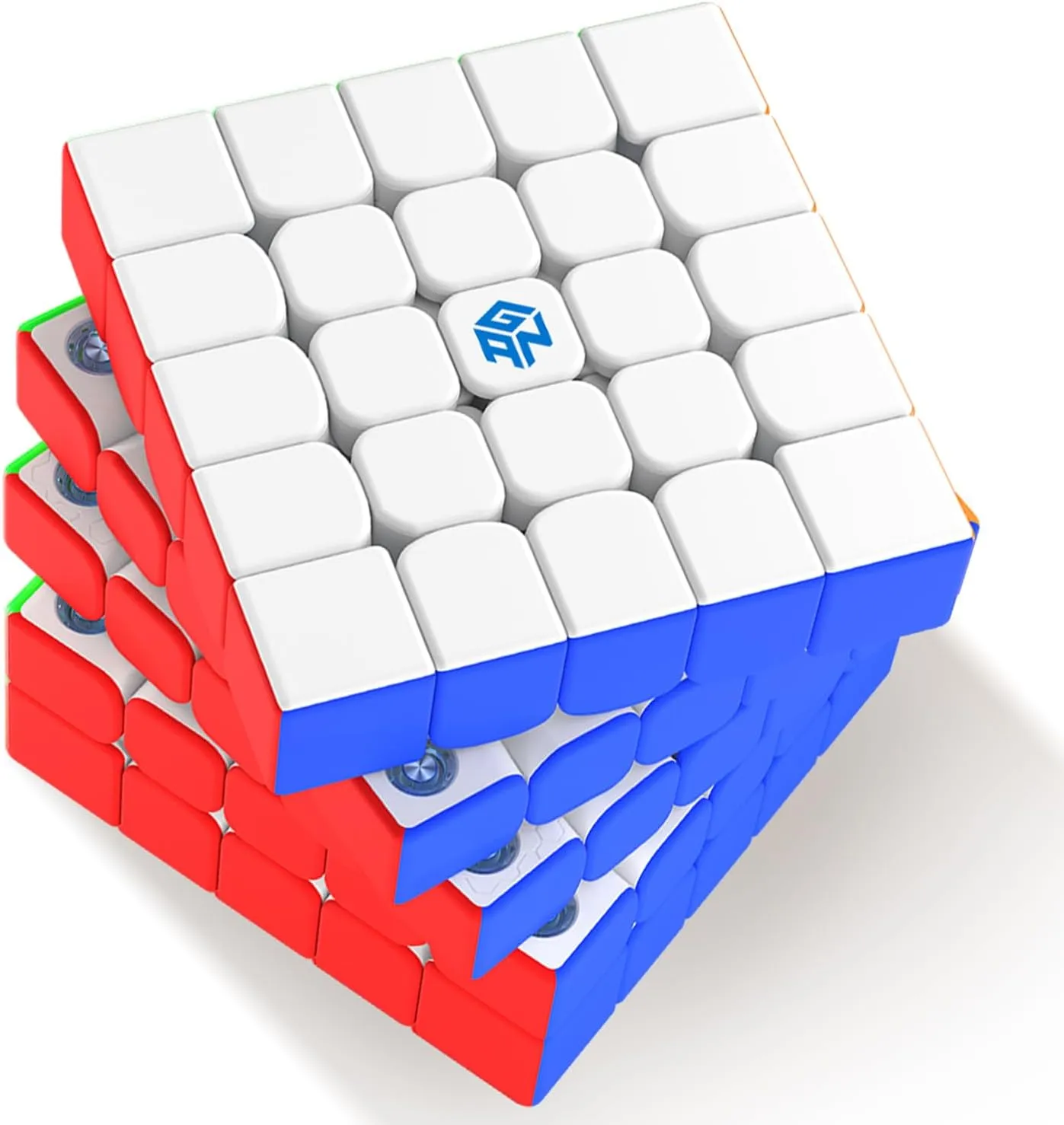 GAN 562 M, Magnetic 5x5 Speed Cube with with 160 Magnets, Double-Layer Structure Anti-POP Puzzle STEM Toy 3D for Kids Teens Adults Practice Competition, Frosted Version
