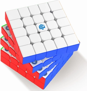 GAN 562 M, Magnetic 5x5 Speed Cube with with 160 Magnets, Double-Layer Structure Anti-POP Puzzle STEM Toy 3D for Kids Teens Adults Practice Competition, Frosted Version