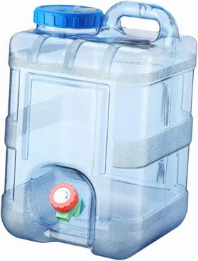 GANAZONO Portable Water Storage Container with Faucet Outdoor Water Jug for Camping Hiking and Emergency Use Space-Saving Design with for Hydration Needs