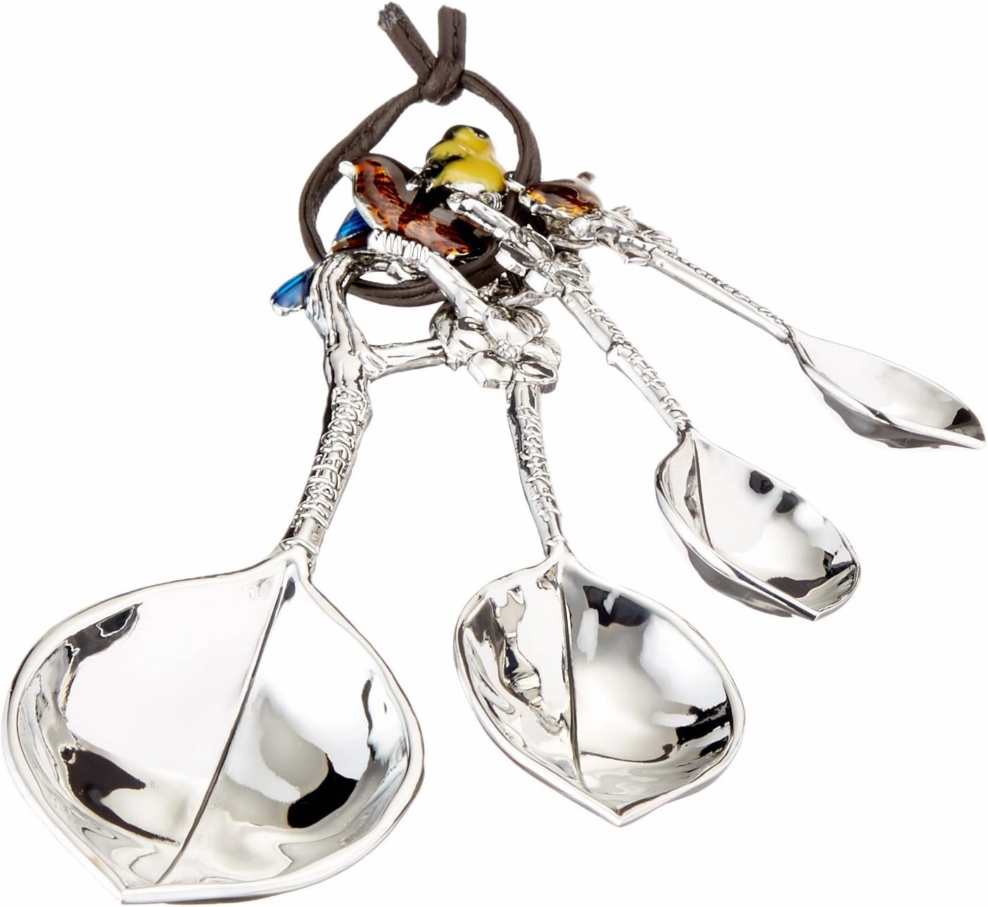 Ganz 4-Piece Set, Birds Measuring Spoon, One Size, silver