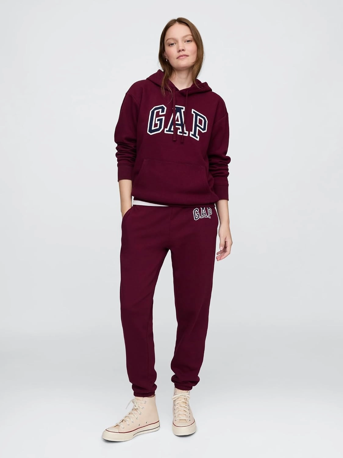 GAP Women's Logo Hoodie Hooded Pull-on Sweatshirt