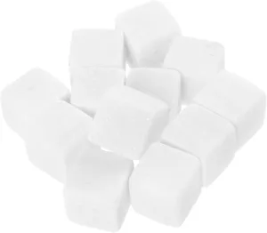 Garneck 12pcs Marble Stones Ice Cubes Whiskey Stones Beverage Cooling Whisky Ice Cubes Marble Wine Mold
