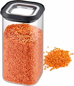 GEFU Storage Jar with Lid Airtight Storage Jar for Food, Glass Storage Container, Dishwasher Safe, 1400 ml Volume