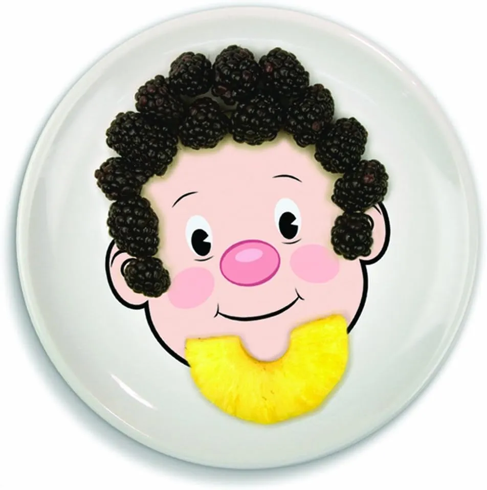 Genuine Fred MR. FOOD FACE Kids' Ceramic Dinner Plate