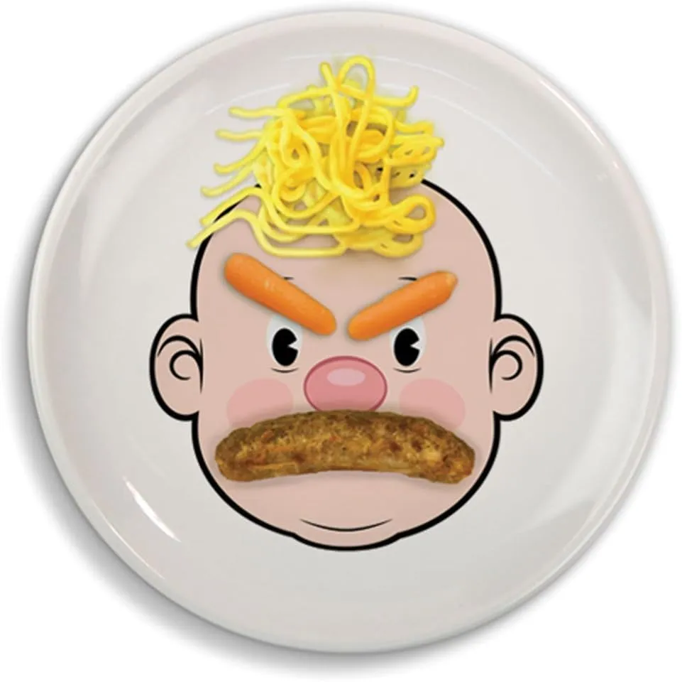 Genuine Fred MR. FOOD FACE Kids' Ceramic Dinner Plate