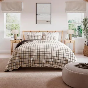 G.H. Bass & Co. Colden Plaid 3-Piece Comforter Bedding Set, Full/Queen, Natural