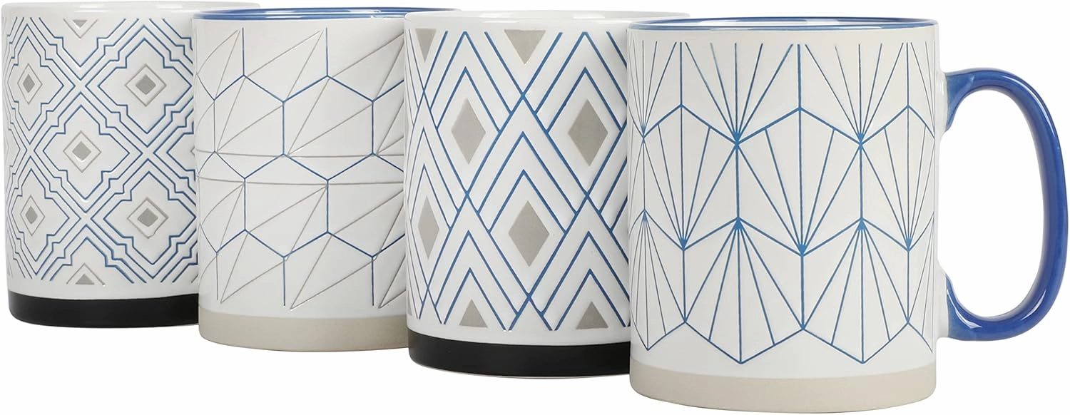 Gibson Home Parkmill 17 OZ 4 Pack Stoneware Mugs