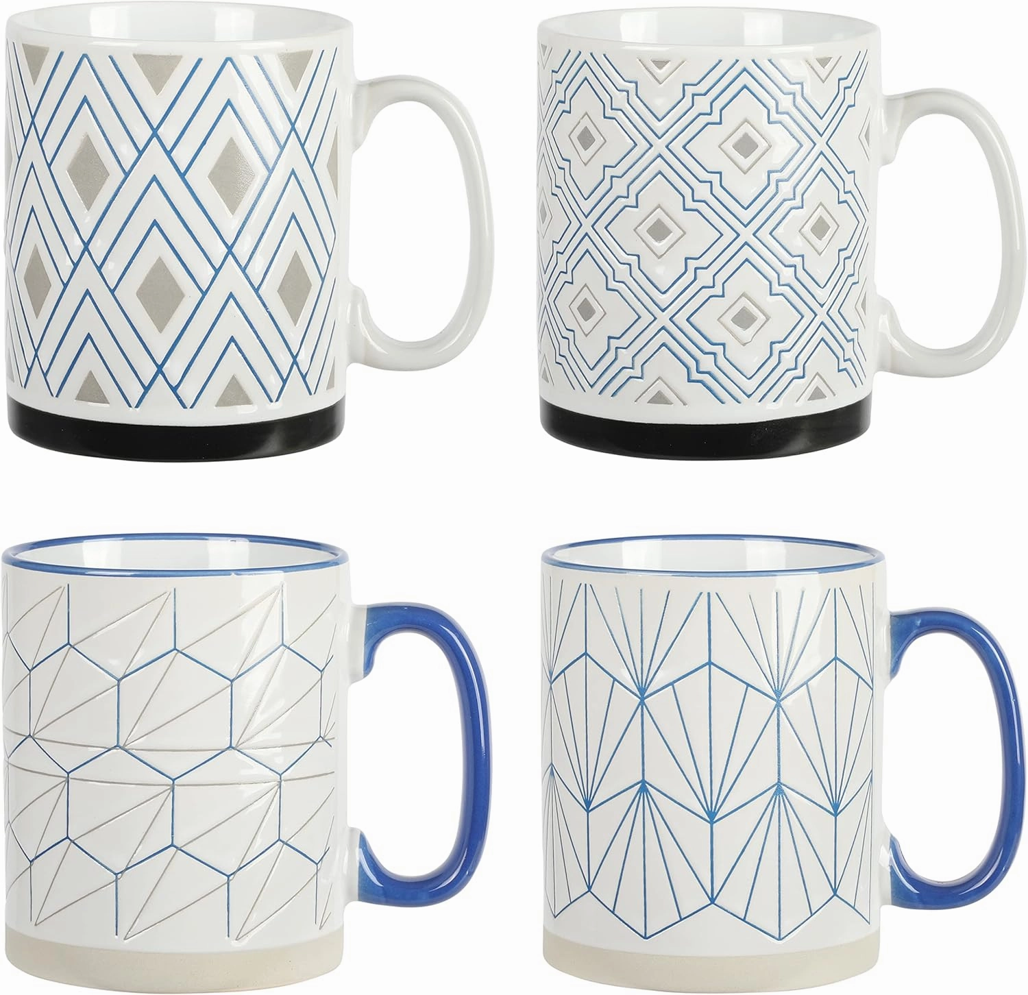 Gibson Home Parkmill 17 OZ 4 Pack Stoneware Mugs