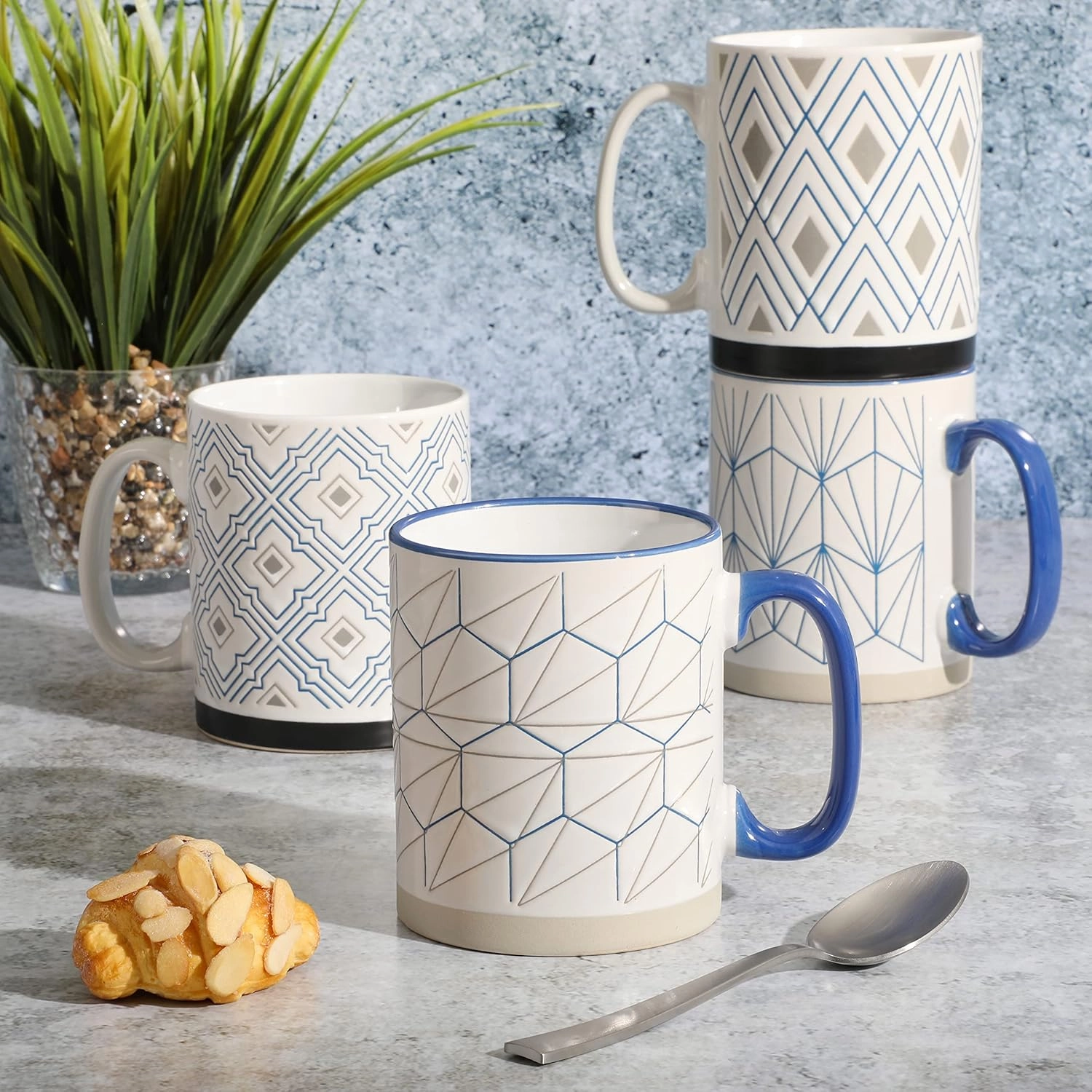 Gibson Home Parkmill 17 OZ 4 Pack Stoneware Mugs