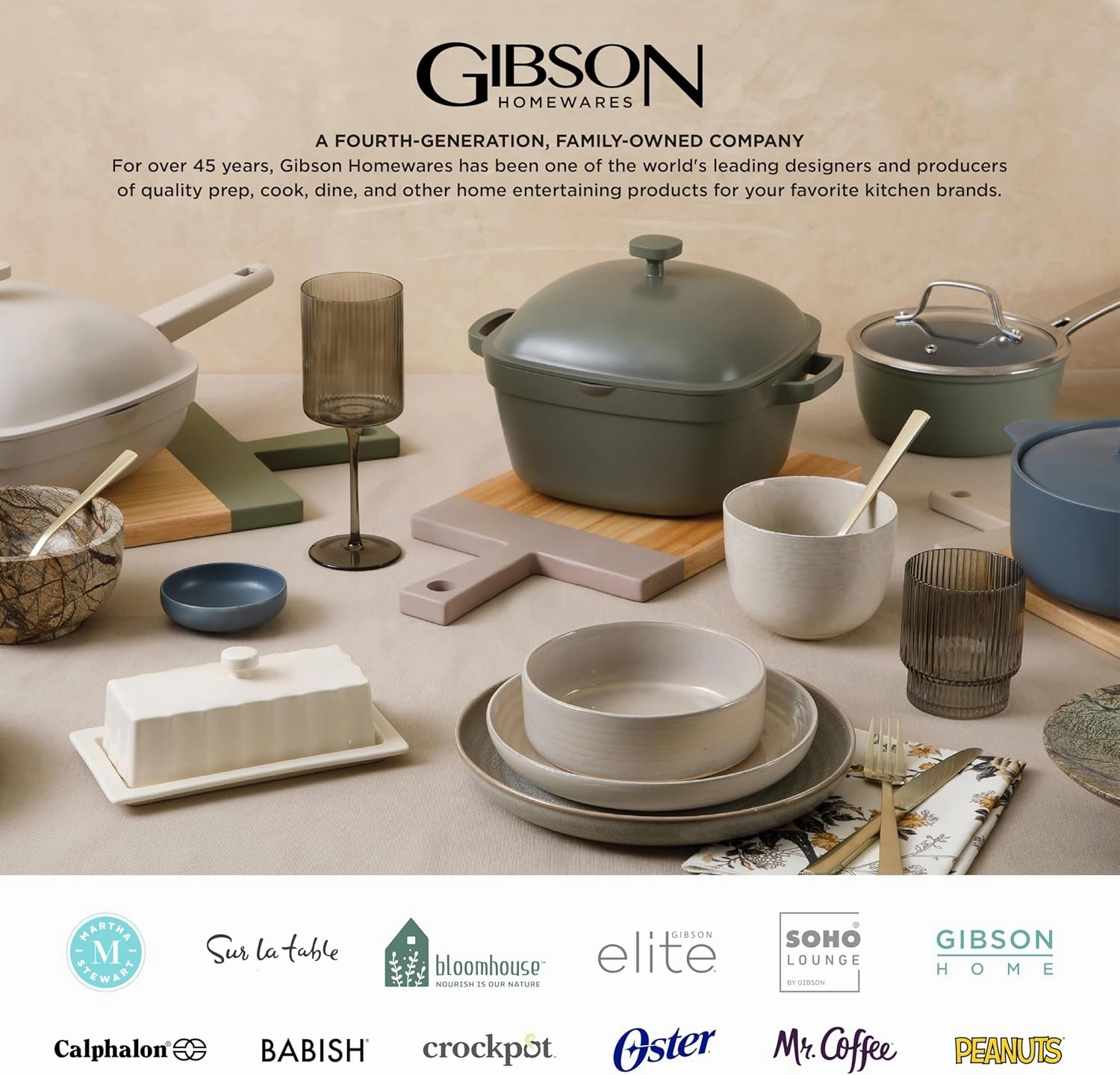 Gibson Home Zen Buffet Porcelain Dinnerware Set, Service for 8 (40pcs), White (Embossed)