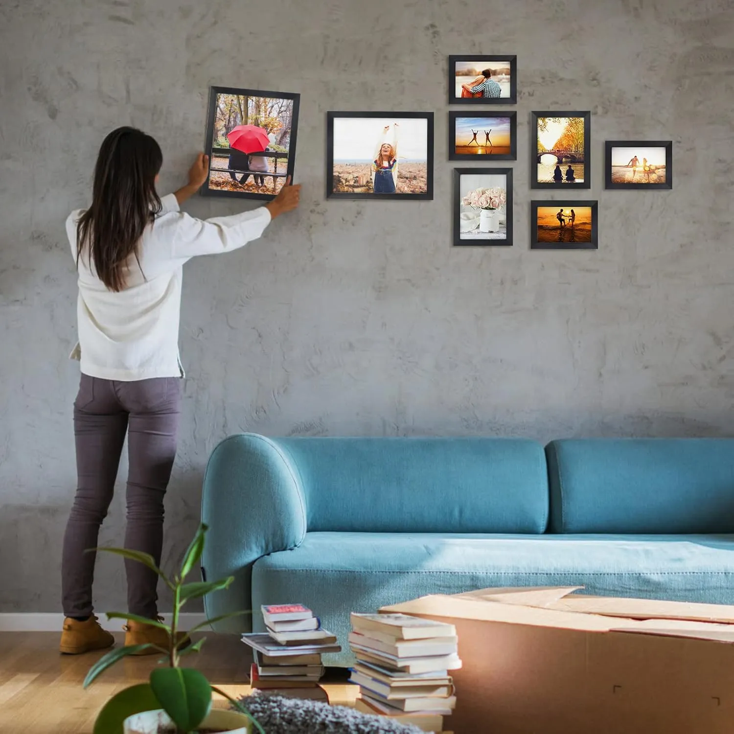 Giftgarden 10-Pack Black Picture Frames for Multiple Sizes Photos, Two 8x10, Four 5x7, Four 4x6, Multi Assorted Photo Frame for Collage Wall or Tabletop Display