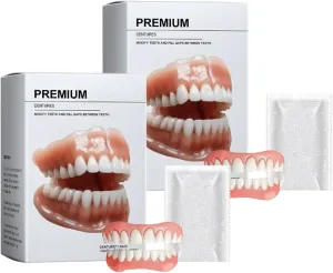 Glidewellpd Premium Denture, Advanced Full Denture Set, Smileasego Premium Dentures, Silicone Reline Denture Set (2 Pcs)