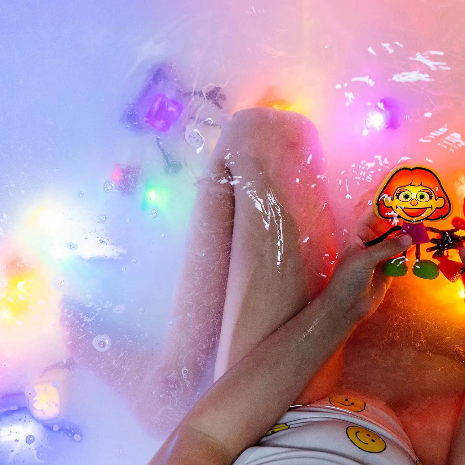 Glo Pals x Sesame Street Water-Activated Light-Up Cubes for Sensory Play (Julia - Cubes with Character)