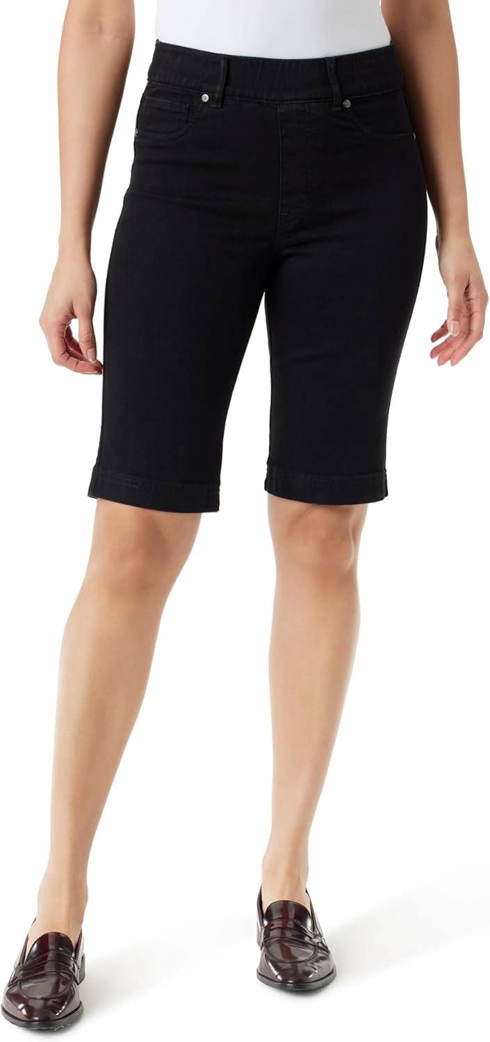 Gloria Vanderbilt Women's Shape Effect Pull on Bermuda High Rise Short Standard