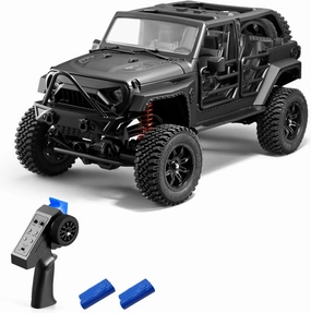 GoolRC RC Crawler, 1:12 Scale 4WD Remote Control Car, Off-Road Truck with Lights, 2.4Ghz RC Rock Crawler 4x4 All Terrain Car Kids Toy with 2 Battery