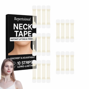 Graceiful Instant Lift Neck Tape, Repertoireof Face Neck Lifting Tape, Lift Strap Patch Tightening Tapes, 4PCS Elastic Bands 20PCS Replacement Tapes (3 Set-60Pcs)