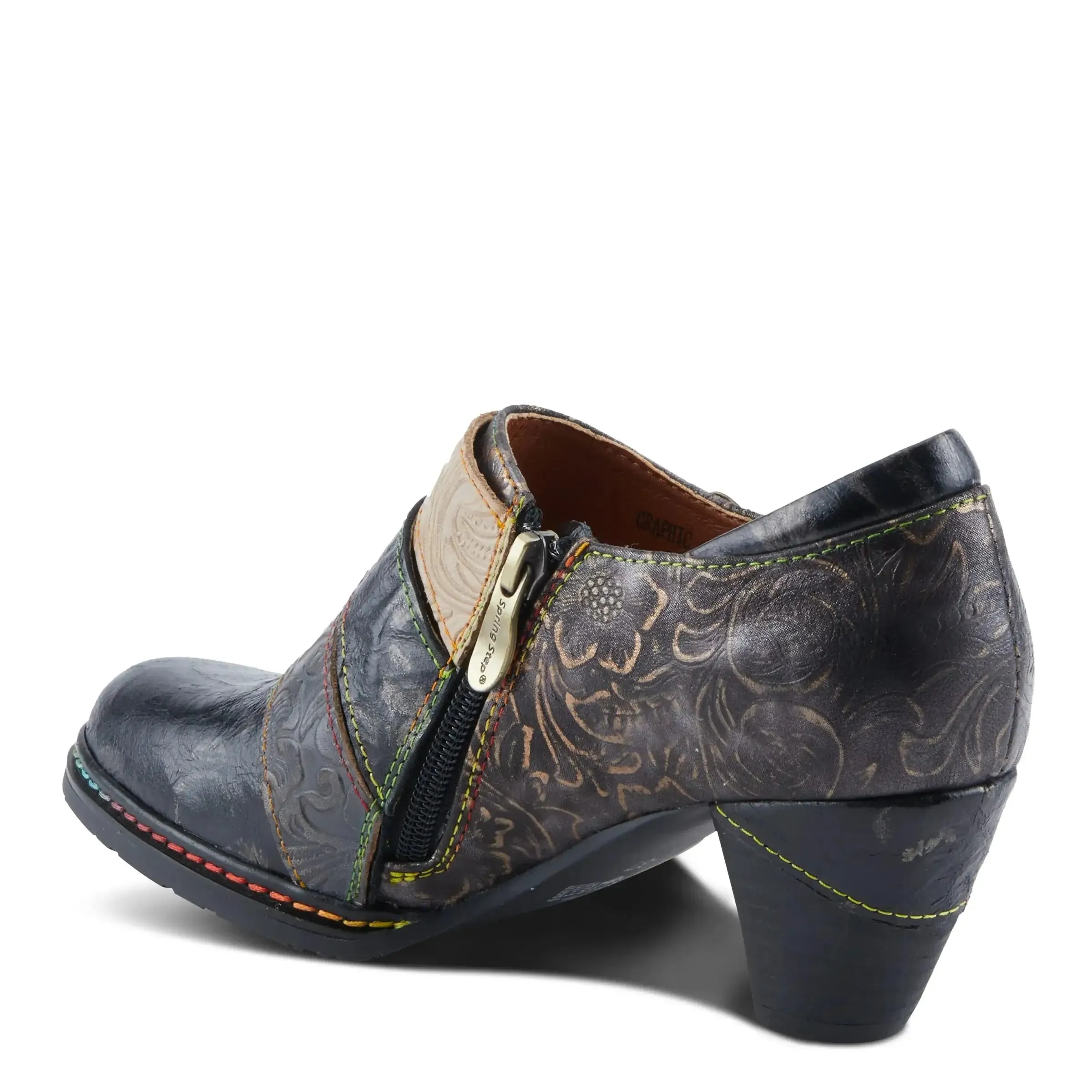 Graphic Shoes in Black Metallic