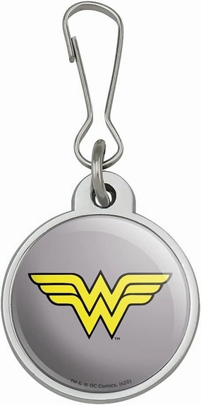 GRAPHICS & MORE Wonder Woman Classic Logo Jacket Handbag Purse Luggage Backpack Zipper Pull Charm