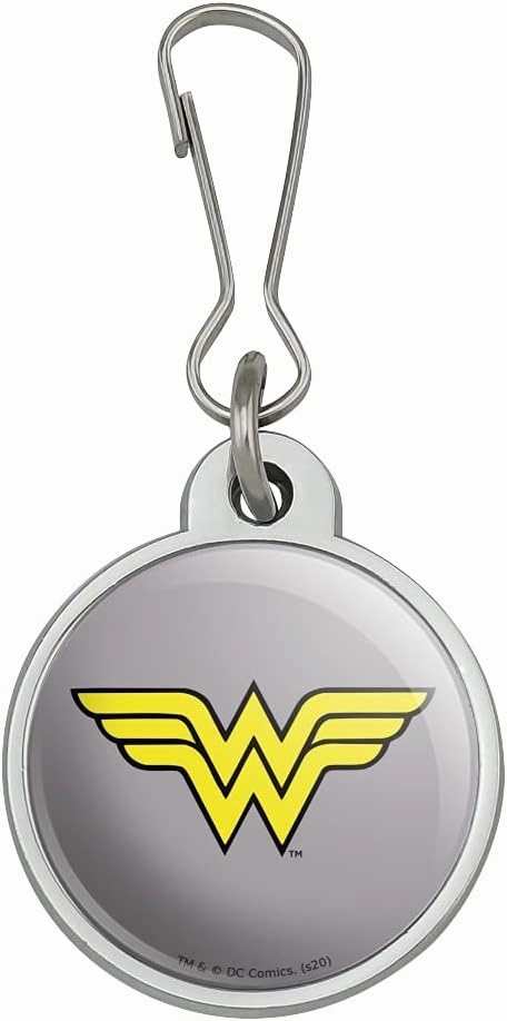 GRAPHICS & MORE Wonder Woman Classic Logo Jacket Handbag Purse Luggage Backpack Zipper Pull Charm
