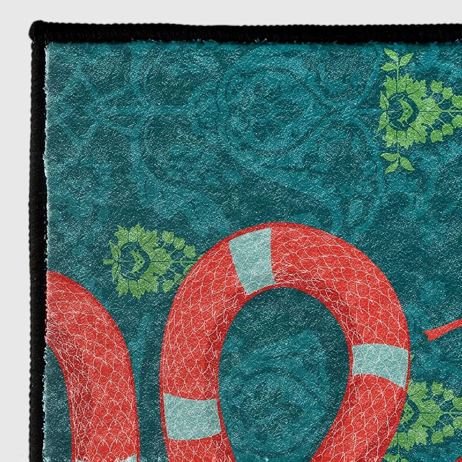 Green Boho Snake Runner Rugs for Kitchen Bedroom Hallway 2×6ft Washable Animal Snake Area Rug Non Skid Indoor Home Decor Floor Mats