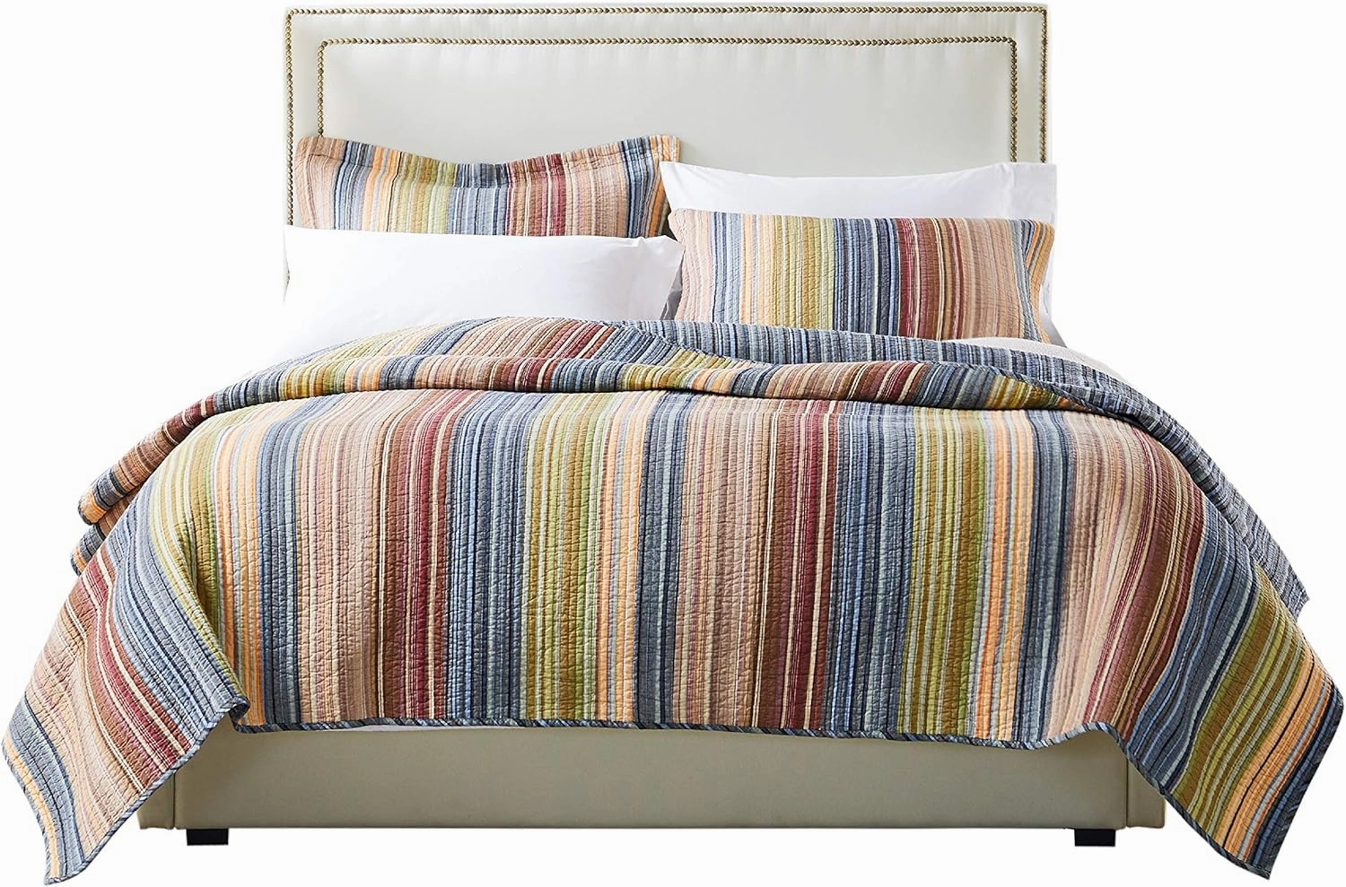 Greenland Home 100% Cotton Fashion Quilt Collection, Prewashed, Reversible Quilt Set, 2-Piece Twin/XL, Katy