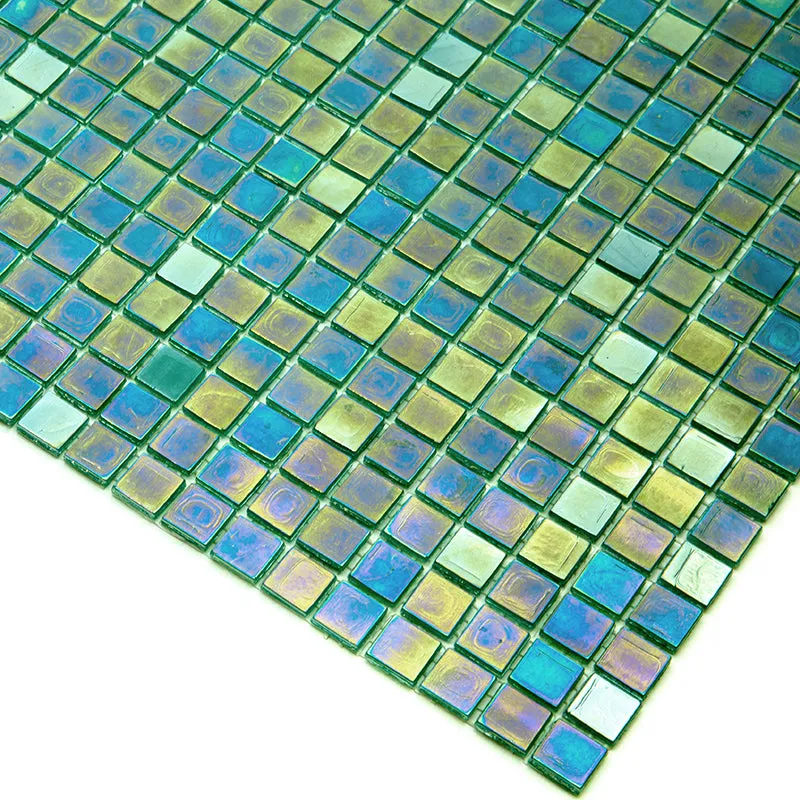 Grenn-Blue 12x12 Glossy Uniform Square Glass Mosaic Tile (20 pack, 18.69 sq ft/case) - Sample