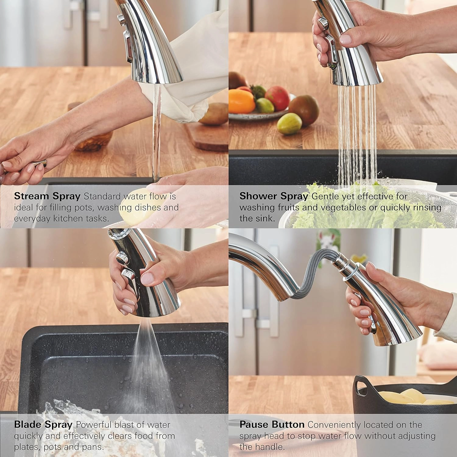 GROHE 30205DC2 Zedra Touchless Pull-Down Kitchen Faucet Supersteel (Stainless Steel)
