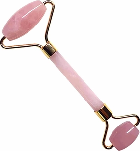 Gua sha Scraper Board Rose Quartz Face Thin Massager Natural Stone Guasha Board Jade Roller Pink Crystal Facial Scraper Jade Facial Roller Set Massage Tool Set (Color : Only 1 Roller)