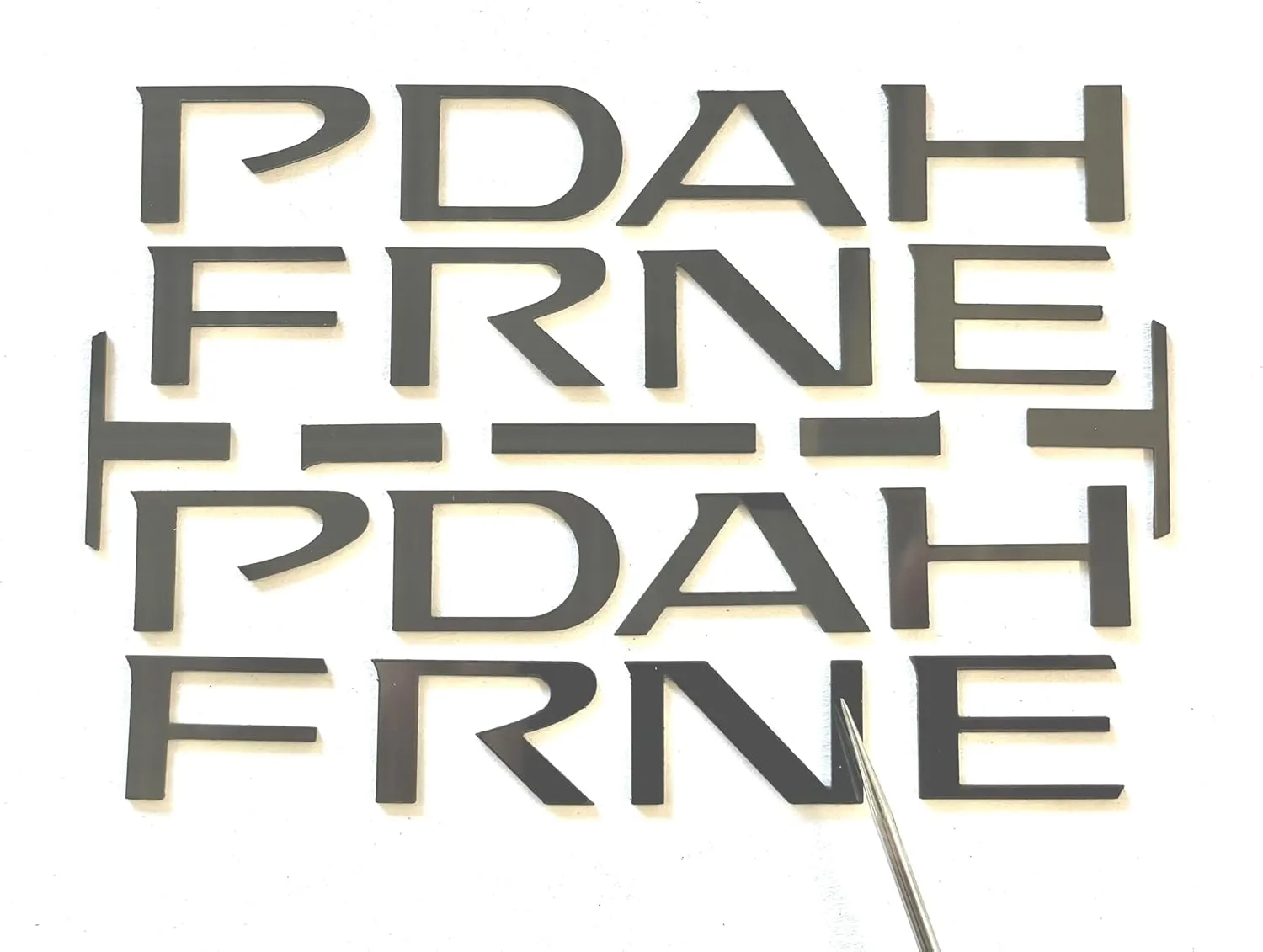 Gunmetal Chrome Lower Door Letter Inserts Compatible with Pathfinder 2022-UP ABS Plastic Emblem Not Decals