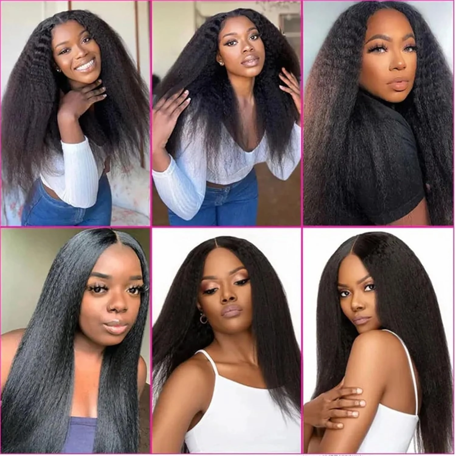 Hair Extensions Kinky Straight Clip in Hair Extensions 8-26" Thick Brazilian 100% Remy Hair Natural Black 8 Pieces with 20 Clips 120g/160g per Set Fit For Full Head Hair Pieces(8inches,120g/Set)