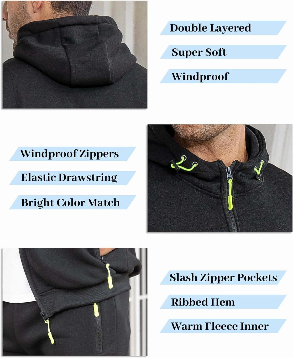 Hakjay Sweatsuits for Men 2 Piece Hoodie Men's Jogging Tracksuit Set Casual Athletic Long Sleeve Outfit Pullover Suit Set