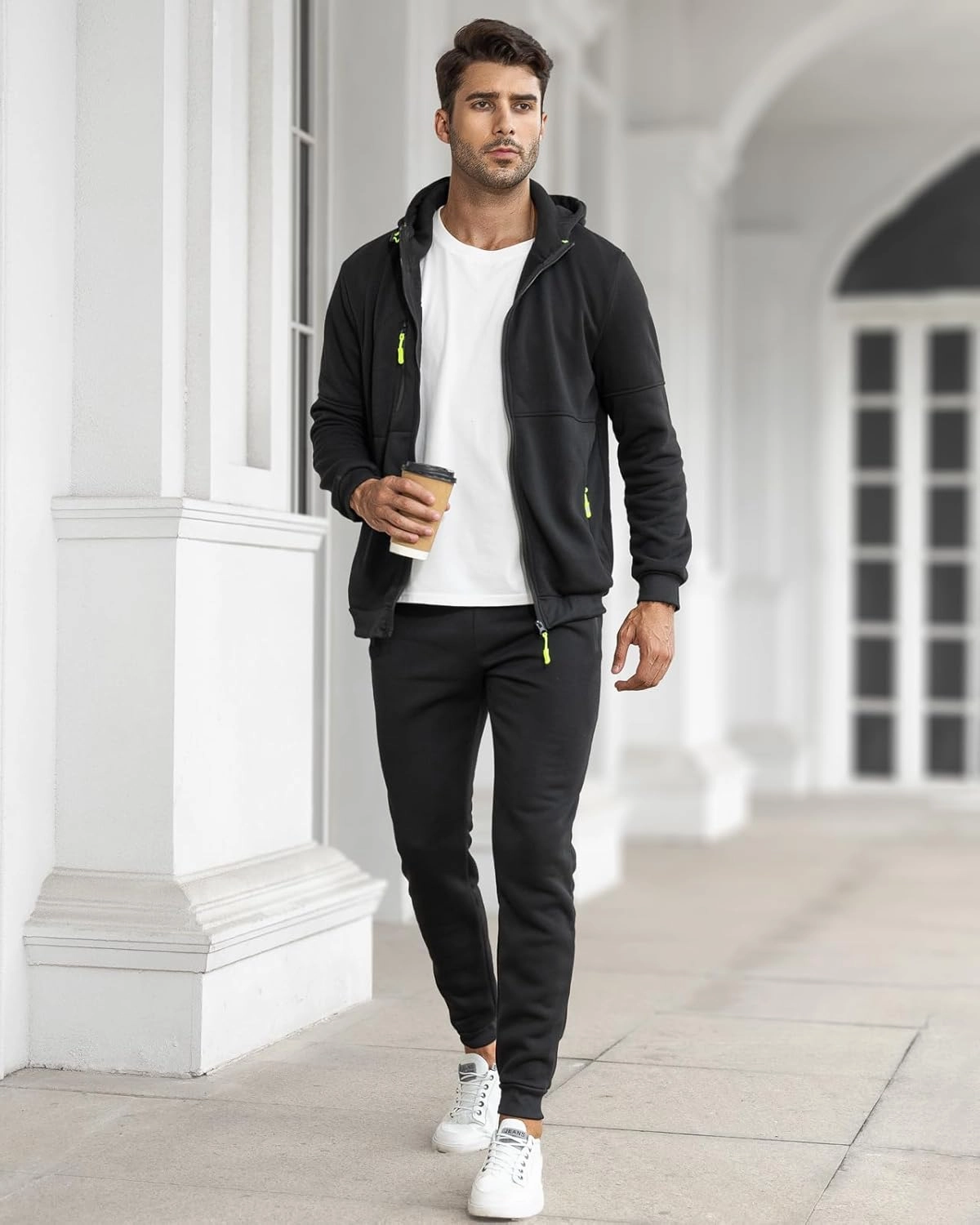 Hakjay Sweatsuits for Men 2 Piece Hoodie Men's Jogging Tracksuit Set Casual Athletic Long Sleeve Outfit Pullover Suit Set